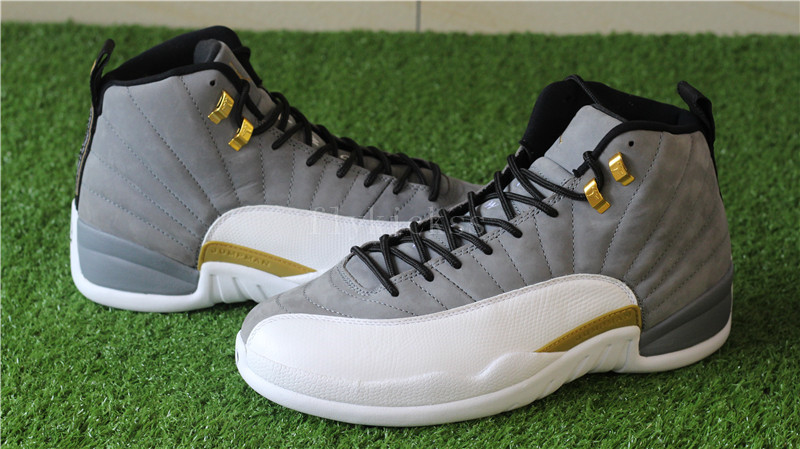 Authenitc Air Jordan 12 Retro UNC Grey Gold